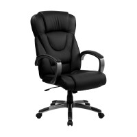 Flash Furniture High Back Black Leather Executive Office Chair BT-9069-BK-GG
